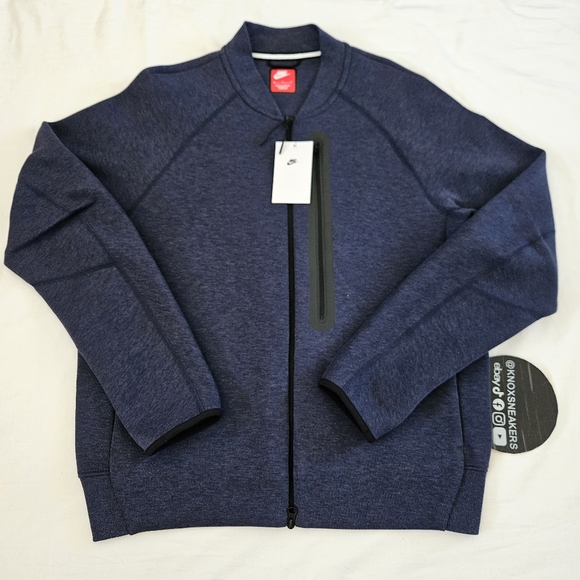 Nike Sportswear Tech Fleece Bomber Jacket Obsidian FB8008-473 Men's Size Medium